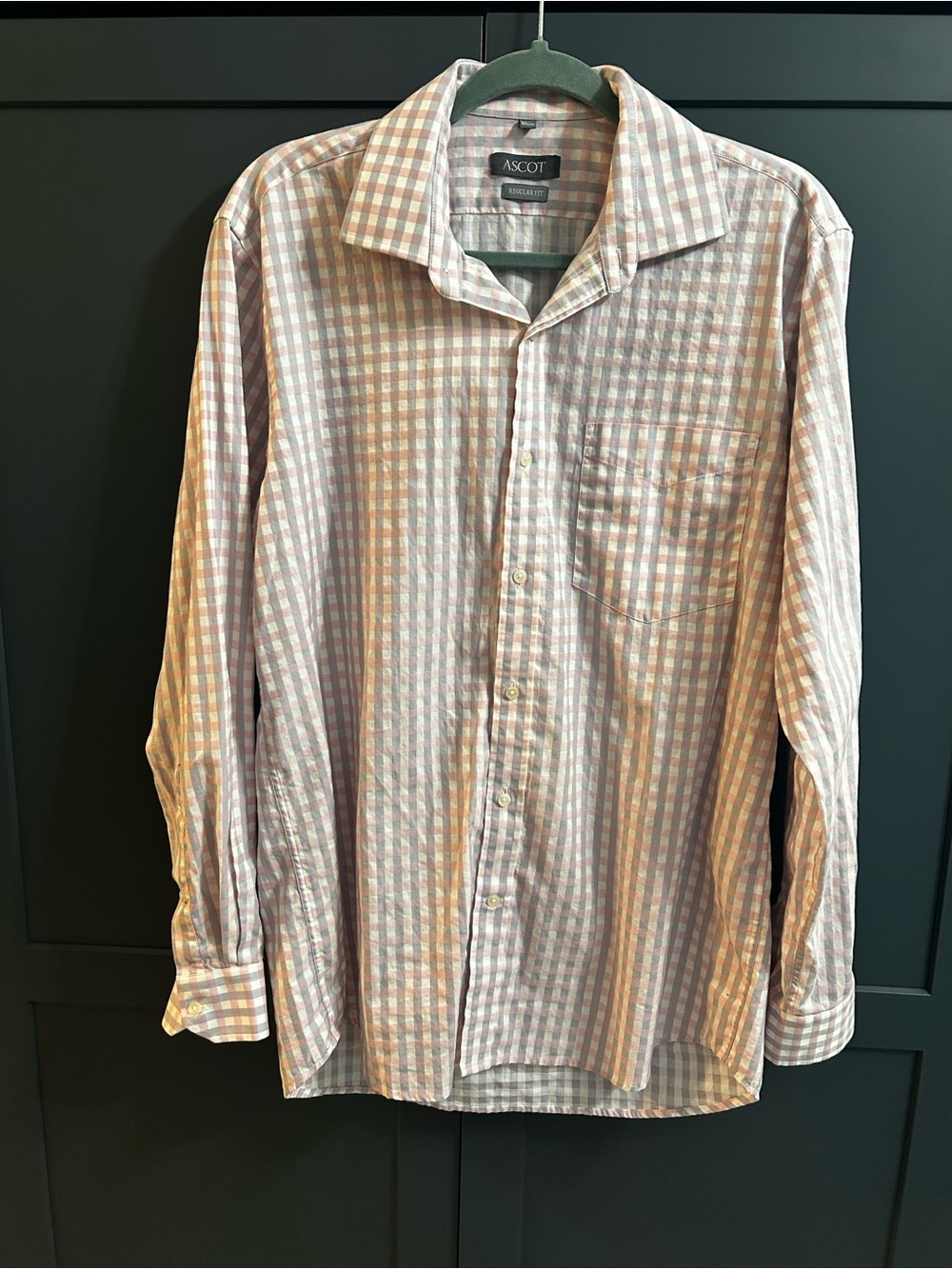 Men's Check Long-Sleeve Button-Up Shirt - Regular fit